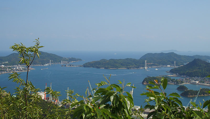 因島公園テレビ塔展望台から見たゆめしま海道